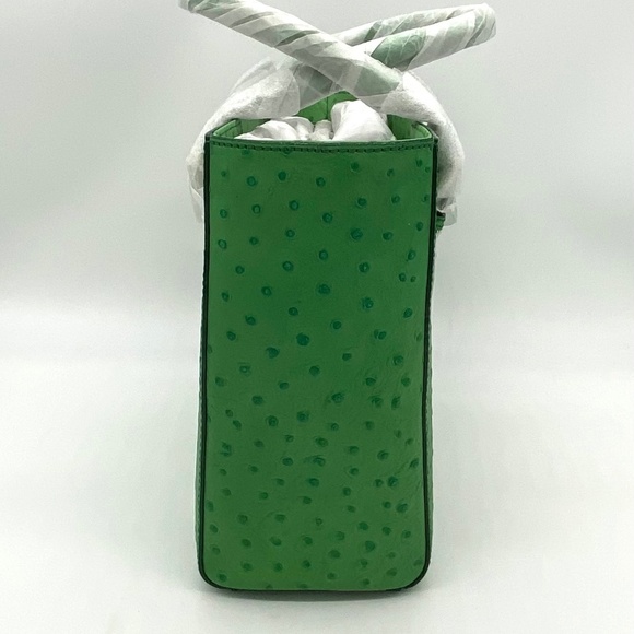 Kate Spade New York Portola Valley Ostrich Embossed Quinn Handbag~Very Rare~Chic - Picture 3 of 5